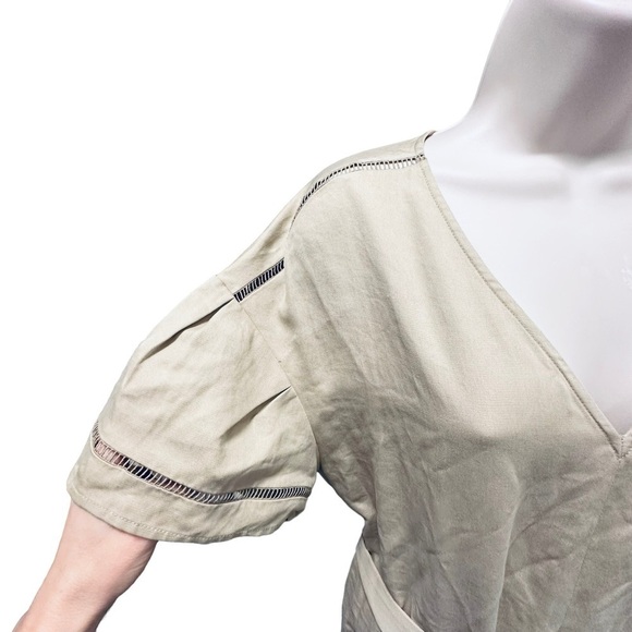 PEARL By Lela Rose Linen Tencel Blend Jumpsuit Belted size 10 - Picture 9 of 10